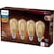 Signify Vintage 75W Equivalent Amber ST19 Medium LED Decorative Light Bulb, 4PK 573971 - alternate 5