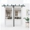 Sartodoors Sliding Closet Barn Bypass Doors, Lucia 1533 White Silk with Clear Glass, Sturdy 6.6ft Rails Hardw LUCIA1533BBB-WS-64 - alternate 5