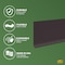 Zoro Select Wall Base Molding, 4 ft L, Brown 820N62 - alternate 7
