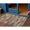 Homeroots 3' X 5' Beige Blue And Gold Striped Washable Indoor Outdoor Area Rug 615464 - alternate 1