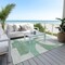 Homeroots 3' X 5' Green Sage And Gray Geometric Washable Indoor Outdoor Area Rug 617908 - alternate 7
