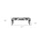 Homeroots 47in Gray And White Geometric Cotton Upholstered Distressed Bench 483465 - alternate 2