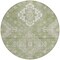 Homeroots 8' Artichoke Green Beige And Ivory Round Medallion Washable Indoor Outdoor Area Rug 589022 - alternate 7