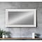 Homeroots 28" White Rectangle Wall Mounted Full Length Hanging Mirror 485196 - alternate 3