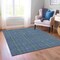 Homeroots 8' X 10' Blue Denim Blue And Mint Green Striped Washable Indoor Outdoor Area Rug 615040 - alternate 7