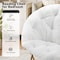Simple Deluxe Saucer Chair, Round Foldable Reading Chairs, x-Large Size Cozy Papasan Chair, Comfy Furry Padded Mo 3A88CHAIRYL38WHT01 - alternate 6