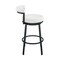 Armen Living Neura Swivel Counter or Bar Stool in Cloud Finish with White Faux Leather 840254333536 - alternate 16