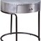 Homeroots 21" Aluminum And Manufactured Wood Round End Table With Drawer 486384 - alternate 5