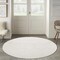 Homeroots 4' Ivory And White Geometric Indoor Outdoor Area Rug 556269 - alternate 7