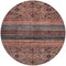 Homeroots 8' Rust Gray And Salmon Round Medallion Washable Indoor Outdoor Area Rug 615910 - alternate 7