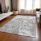 Homeroots 3' X 5' Gray And Ivory Abstract Washable Indoor Outdoor Area Rug 612743 - alternate 7