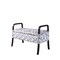 Homeroots 17in Dark Brown And Blue Upholstered 100% Polyester Floral Entryway Bench With Flip Top 469439 - alternate 5