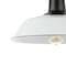Jonathan Y Camila 14" 1-Light Classic Industrial Indoor/Outdoor Iron LED Semi Flush Mount, White/Black JYL7617A - alternate 9