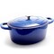 Crock-Pot Crock Pot Artisan 7 Quart Enameled Cast Iron Oval Dutch Oven in Sapphire Blue 69149.02 - alternate 1