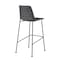 Homeroots Set of Two 30" Black Fabric and Steel Low Back Bar Height Bar Chairs 544694 - alternate 8