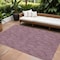 Homeroots 8' X 10' Eggplant And Ivory Geometric Washable Indoor Outdoor Area Rug 602362 - alternate 1