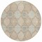 Homeroots 8' Taupe Beige And Khaki Round Floral Medallion Washable Indoor Outdoor Area Rug 614637 - alternate 6