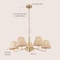 Jonathan Y Libby 30" 5-Light Modern Coastal Sleek Woven Rattan/Iron LED Chandelier, Gold Painting/Light Brown JYL1611A - alternate 8