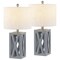 Jonathan Y Stewart 21.5" Farmhouse Wood LED Table Lamp, Gray, 2PK JYL1062D-SET2 - alternate 1
