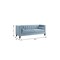 Homeroots 83" Slate Blue Velvet Wood Sofa With Toss Pillows 543951 - alternate 9