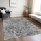 Homeroots 3' X 5' Gray Charcoal And Silver Abstract Washable Indoor Outdoor Area Rug 588468 - alternate 7