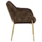 Leisuremod Zaire Collection Modern Dining Chair, Gold Legs and Dark Brown Velvet ZDC52DBR - alternate 8