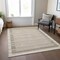 Homeroots 9' X 12' Ivory And Beige Striped Washable Indoor Outdoor Area Rug 610478 - alternate 7