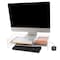 Kantek Premium Clear Acrylic Monitor Stand with Storage Shelf & Phone Holder AMS340 - alternate 5