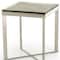 Homeroots 22" Silver and Brown Reclaimed Wood Glass and Steel Square End Table 283176 - alternate 7