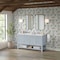 James Martin Vanities Breckenridge 60 in. Double Vanity, Serenity Blue, w/ 3 CM Carrara Marble Top 330-V60D-SRB-3CAR - alternate 5