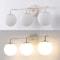 Jonathan Y Louis Parisian Globe 25" 3-Light Metal/Frosted Glass Modern Contemporary LED Vanity Light, Almond JYL3536C - alternate 9