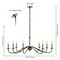 Jonathan Y Wicklow 40" 8-Light Bohemian Farmhouse Iron LED Chandelier, Brass Gold/Black JYL7914B - alternate 9