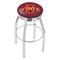 Holland Bar Stool Co 25" Chrome Iowa State Swivel Bar Stool, Accent Ring L8C3C25IowaSt - alternate 1