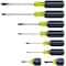 Klein Tools Screwdriver Set, General Purpose, Multi-Application, Ergonomic Grip, Black/Yellow, 8-Piece 85078 - alternate 1