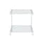 Homeroots 21" Clear And White Glass And Steel Printer Cart 523893 - alternate 6
