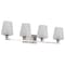Nuvo Lune, 4 Light Vanity, Brushed Nickel Finish, Etched White Glass 60/8224 - alternate 7