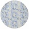 Homeroots 8' Sky Blue And Ivory Round Abstract Washable Indoor Outdoor Area Rug 614181 - alternate 8