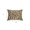 Homeroots Set of Two 12" X 20" Brown and Black Leopard Cowhide Lumbar Throw Pillows, 2PK 544651 - alternate 4