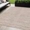 Homeroots 5' X 8' Salmon Copper And Beige Striped Washable Indoor Outdoor Area Rug 587969 - alternate 1