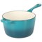 Crock-Pot Artisan 3 Quart Enameled Cast Iron Saucepan with Lid in Teal and Silver 137372.02 - alternate 4