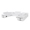 Homeroots White Italian Leather Power Reclining U Shaped Ten Piece Corner Sectional With Console 634688 - alternate 7
