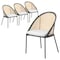 Leisuremod Urbane Collection Modern Dining Chair With Wicker back in Cream, 4PK UC21WCR4 - alternate 1