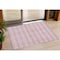 Homeroots 3' X 5' Pink Ivory And Gray Geometric Washable Indoor Outdoor Area Rug 599646 - alternate 1