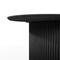 Homeroots 67" Black Wood Double Pedestal Base Oval Dining Table 713568 - alternate 6