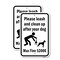 Signmission Please Leash And Clean Up After Your Dog Max. Fine, 18'' X 24'' 2 Signs, Heavy Gauge Aluminum, 2PK A-1824-2PACK-24871 - alternate 1