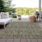 Homeroots 10' X 14' Blue and Orange Floral Washable Non Skid Indoor Outdoor Area Rug 564355 - alternate 8