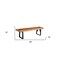 Homeroots 68" Brown and Black Solid Wood And Metal Live Edge Dining Bench 565286 - alternate 8