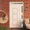 Vdomdoors Front Exterior Prehung Metal-Plastic Door, Manux 8661 White Silk, Side and Top Sidelite Transom, Of MANUX8661EXD-WS-W36+12xH80+14-RH - alternate 3