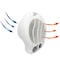 Vie Air 1500W Portable 2-Settings White Home Fan Heater with Adjustable Thermostat VA-301B - alternate 5