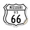 Signmission Missouri Route Marker Shield Sign Us 66, 4 inch X 4 inch, Vinyl Decal, 2PK SHI-D-2PACK-4-386 - alternate 1